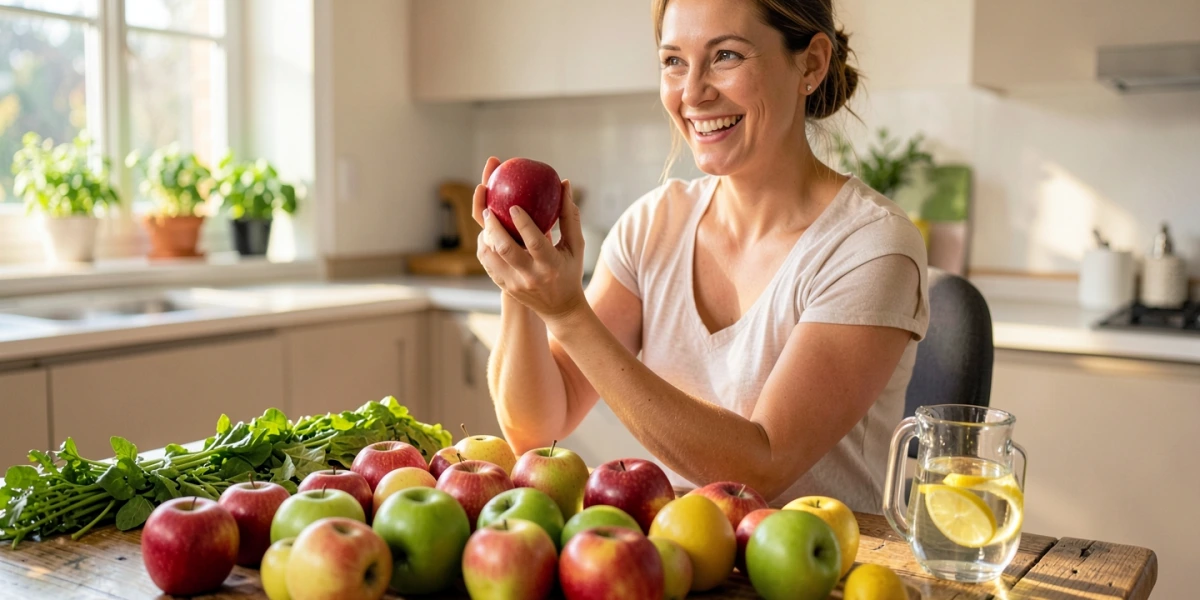 Ein Apfel am Tag hält gesund und fit