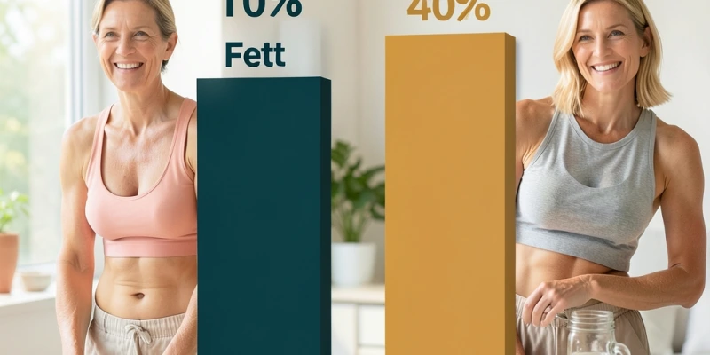 Grafik: Tagesplan Eier-Diät vs. ausgewogener Tagesplan – Nährstoffverteilung im Vergleich, z. B. als Balkendiagramm mit Protein, Fett, Kohlenhydraten, Ballaststoffen
