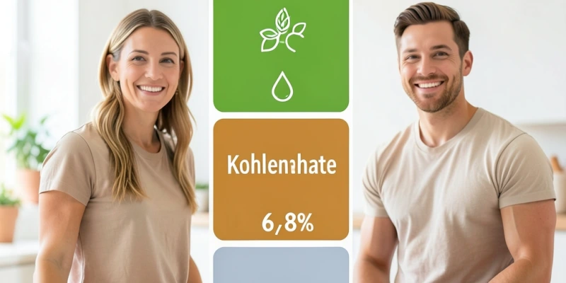 Infografik: Thermischer Effekt der drei Makronährstoffe im Vergleich – Protein 25–30 %, Kohlenhydrate 6–8 %, Fett 2–3 % – visualisiert als Balken