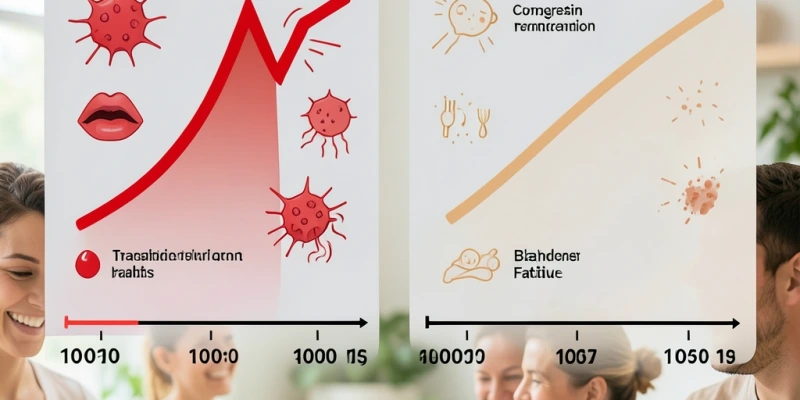 Infografik: Unterschied IgE-Reaktion (sofort, stark, klassische Allergie) vs. mögliche IgG-vermittelte Reaktion (verzögert, diffus, schwer zuzuordnen) – mit Zeitachse der Symptome