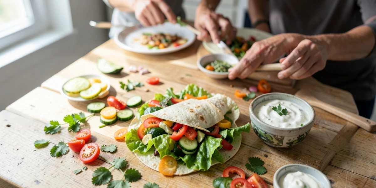 Keine kalorienhaltigen Saucen für den Wrap