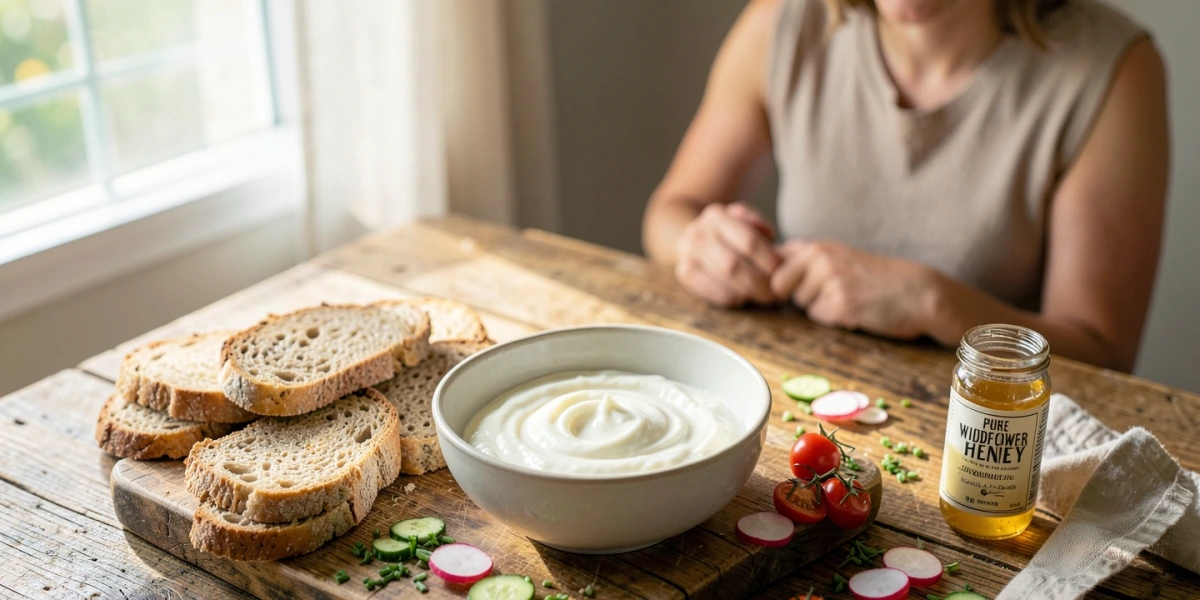 Magerquark als gesunder Brotaufstrich