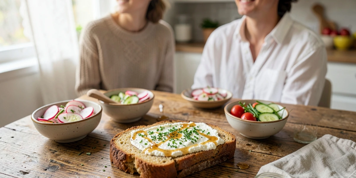 Magerquark als gesunder Brotaufstrich