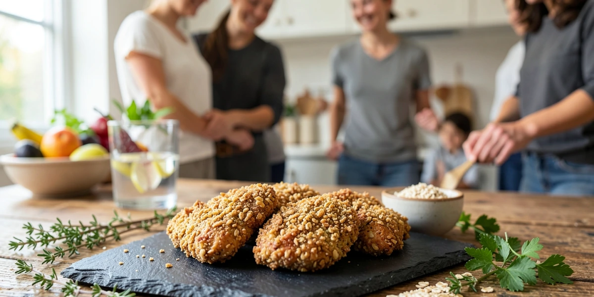 Nutzung von Haferkleie als Panade