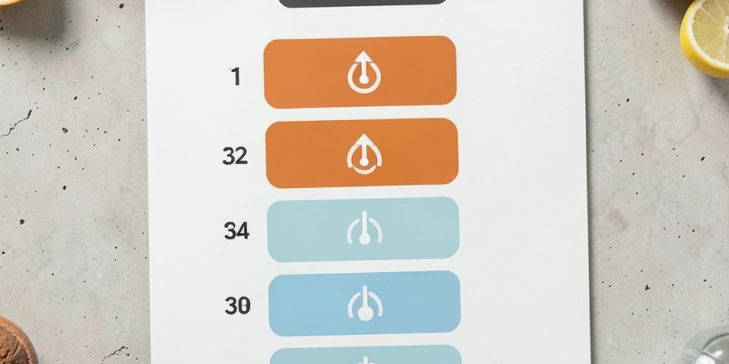 Schematische Darstellung eines HIIT-Intervals auf dem Ergometer: 30 Sekunden maximale Intensität (Symbolanzeige: hoch), 90 Sekunden lockere Erholung (Symbolanzeige: niedrig) – 8 Runden, Gesamtdauer 16 Minuten