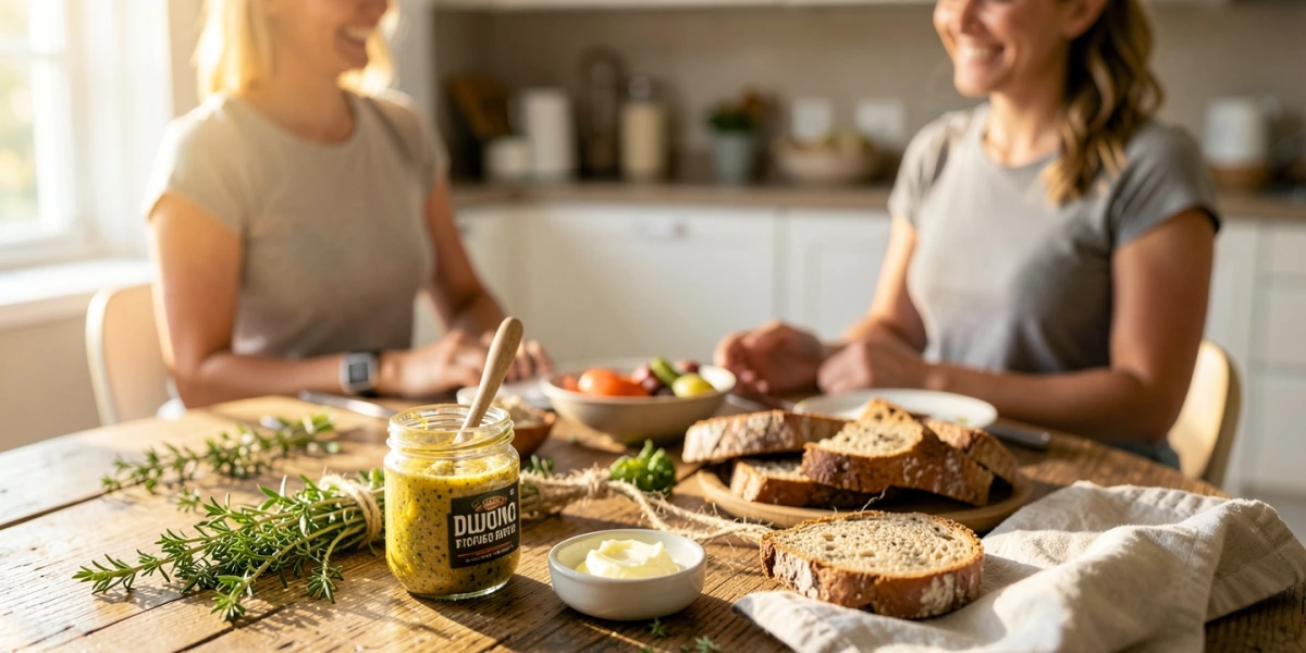 Senf statt Butter aufs Brot